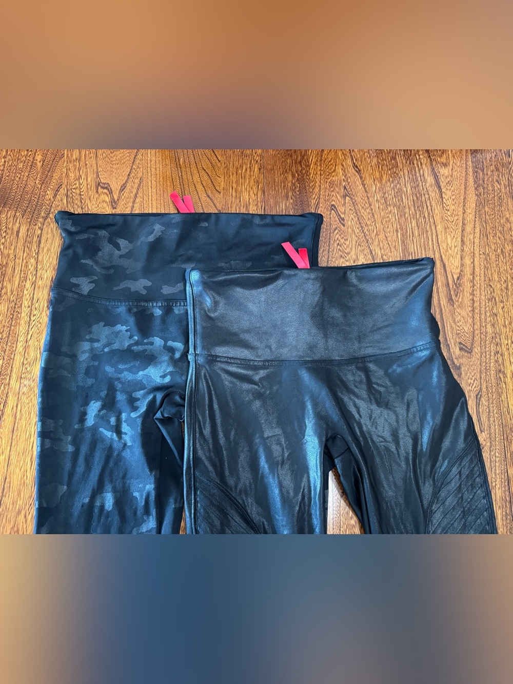 SPANX Faux Leather Leggings - Moto + Camo 2 Pair!!